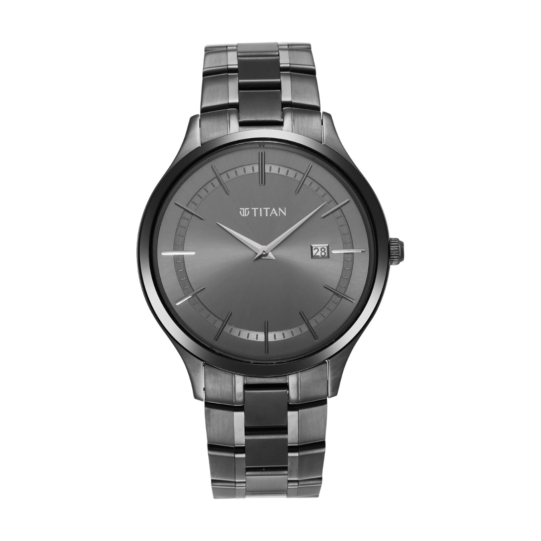 Titan Classique Slimline Anthracite Dial Watch for Men