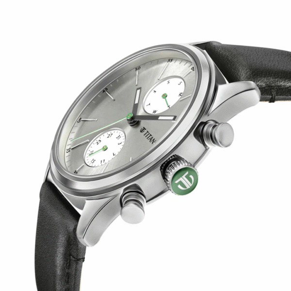 Titan ELMNT Grey Dial Leather Strap Watch for Men - Image 3