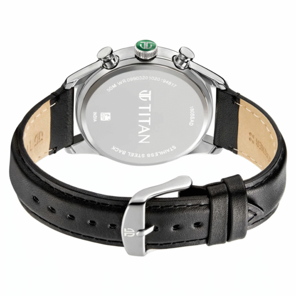 Titan ELMNT Grey Dial Leather Strap Watch for Men - Image 4