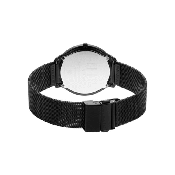 Titan Edge Baseline Watch with Beige Dial & Black Stainless Steel Strap - Image 5