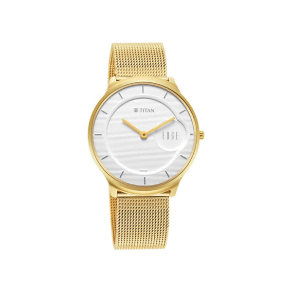 Titan Edge Baseline White Dial Stainless Steel Strap Watch - Image 2