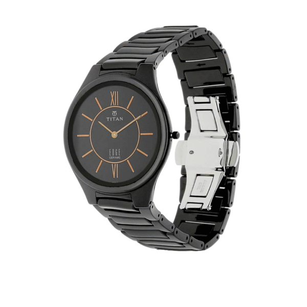 Titan Edge Ceramic Black Dial Analog Watch for Men - Image 2