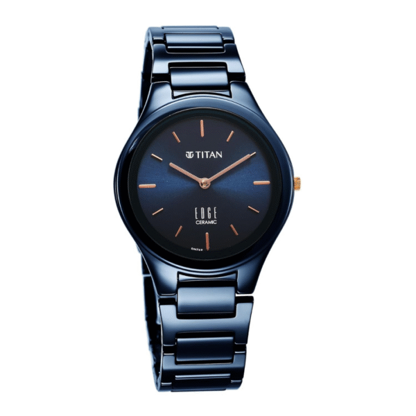 Titan Edge Ceramic Blue Dial Analog Ceramic Strap Watch for Women - Image 2