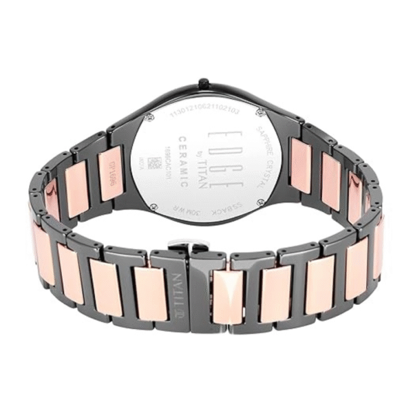 Titan Edge Ceramic Midnight Gold - Slimmest Ceramic Analog Watch - Image 4