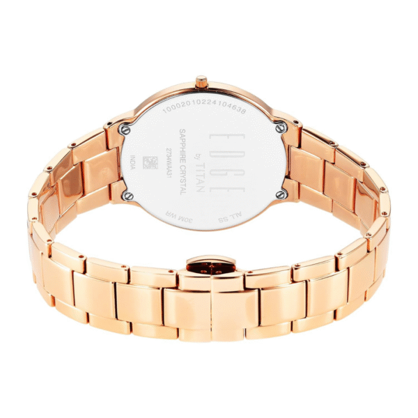 Titan Edge Metal Ladies Allure Quartz Analog Rich Mother Of Pearl Dial Stainless Steel Strap Watch For Women - Image 5