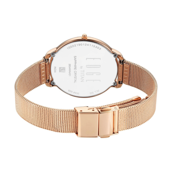 Titan Edge Metal Ladies Allure Quartz Analog Rich Mother Of Pearl Dial Stainless Steel Strap Watch For Women - Image 5