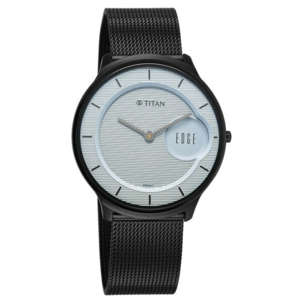 Titan Edge Murals Quartz Analog Grey Dial Stainless Steel Strap Watch For Men - Image 2