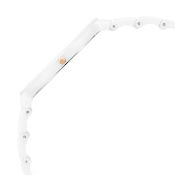 Titan Edge Squircle White Dial Ceramic Strap Watch for Men - Image 4