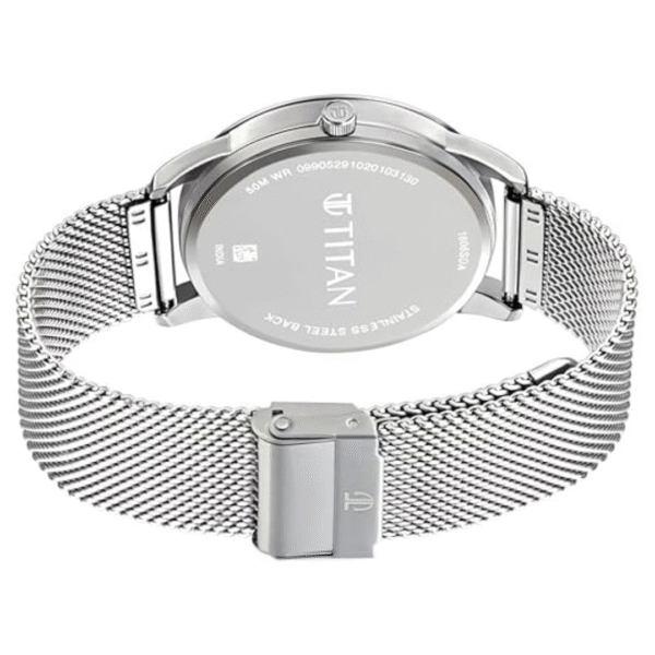 Titan Elmnt Midnight Blue Dial Stainless Steel Strap Watch for Men - Image 4