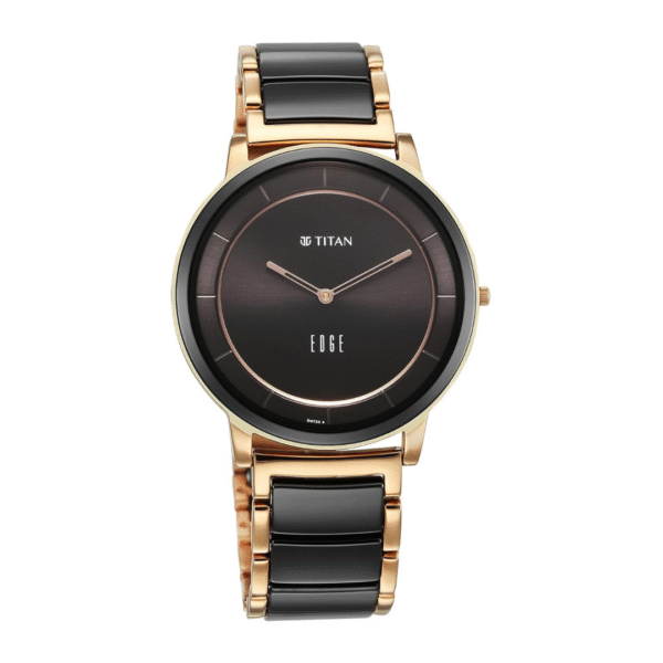 Titan Gents Edge Black Ceramic Analog Watch for Men - Image 2