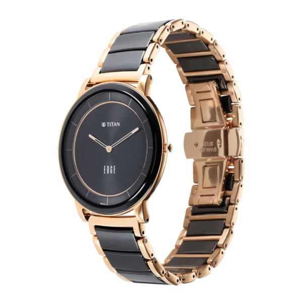 Titan Gents Edge Black Ceramic Analog Watch for Men - Image 3