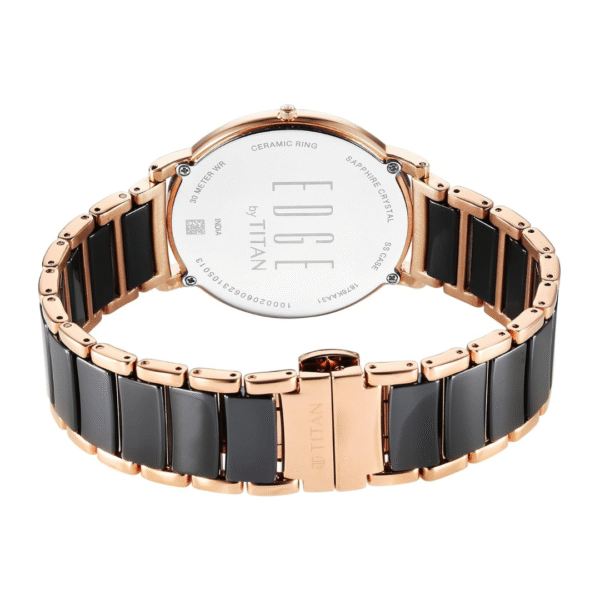 Titan Gents Edge Black Ceramic Analog Watch for Men - Image 5