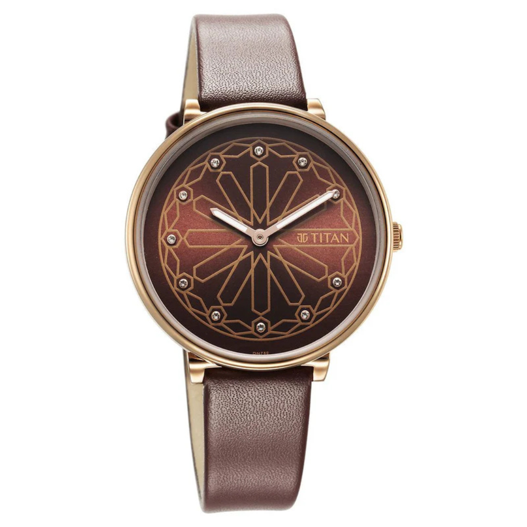 Titan IBD Marhaba Phase 2 Ladies Leather Strap Watch