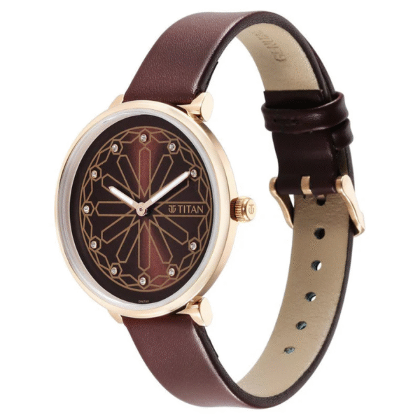 Titan IBD Marhaba Phase 2 Ladies Leather Strap Watch - Image 2