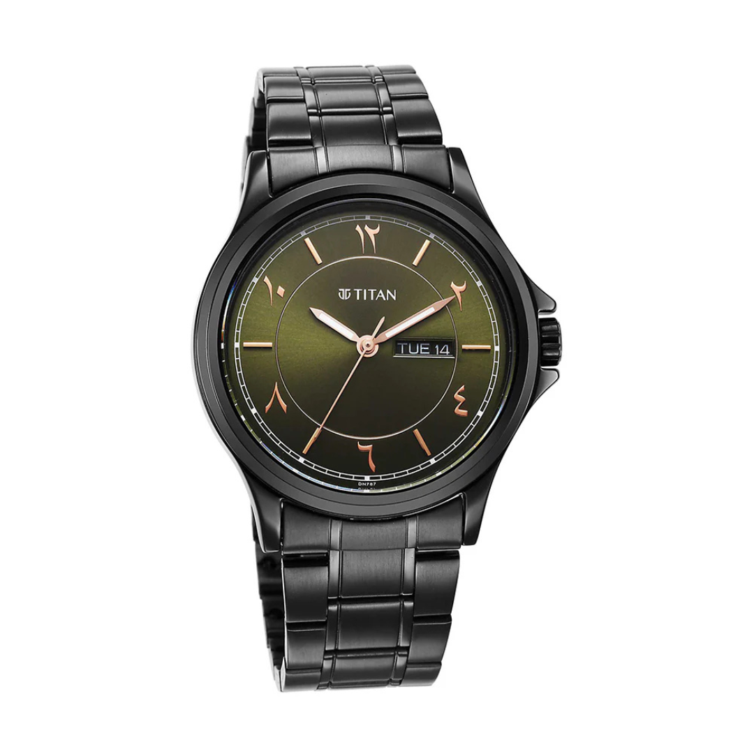 Titan IBD Marhaba Silver White Dial Stainless Steel Analog Watch for Men