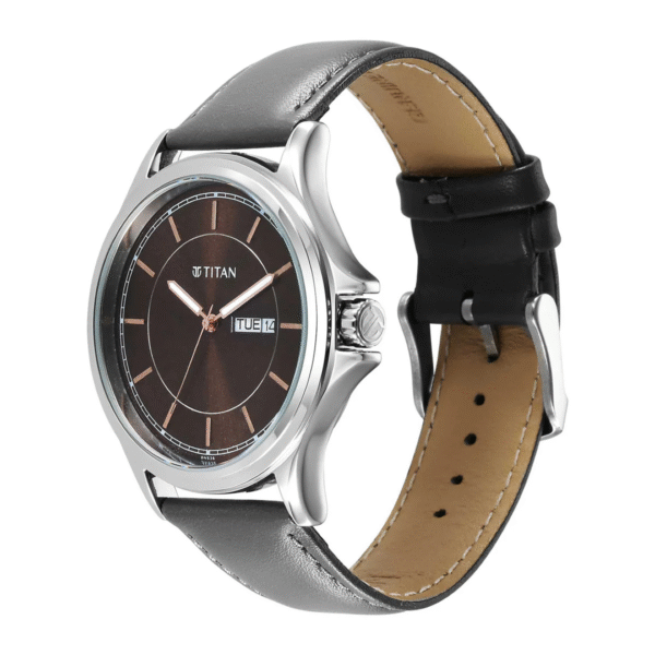 Titan IBD Urbane Ph2 Brown Dial Leather Strap Analog Watch for Men - Image 2