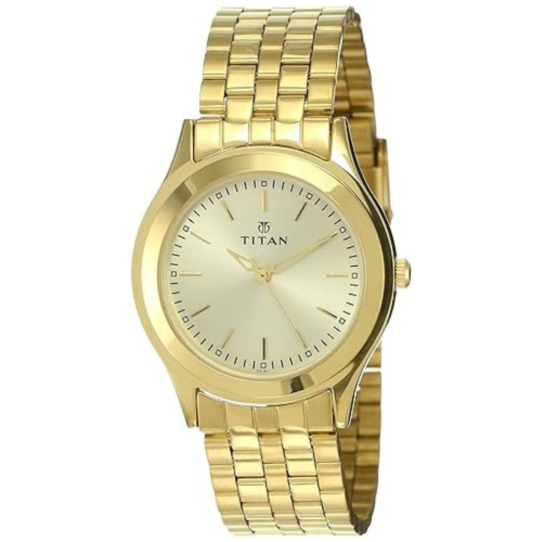 Titan Karishma Champagne Dial Analog Watch for Men