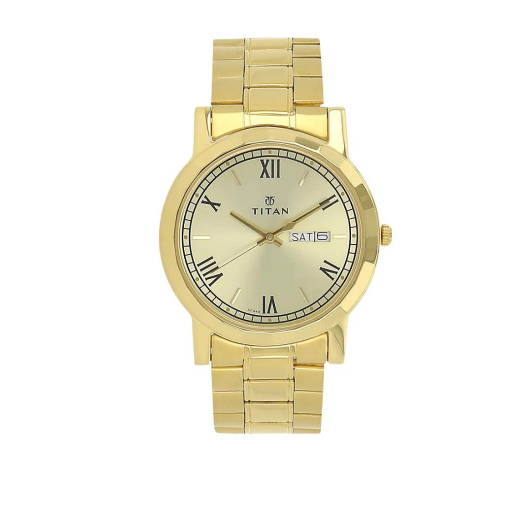 Titan Karishma Champagne Dial Analog Watch for Men