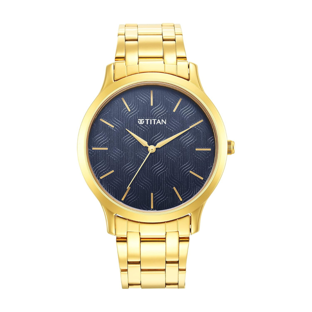 Titan Karishma Radiance Blue Dial Analog Watch for Men