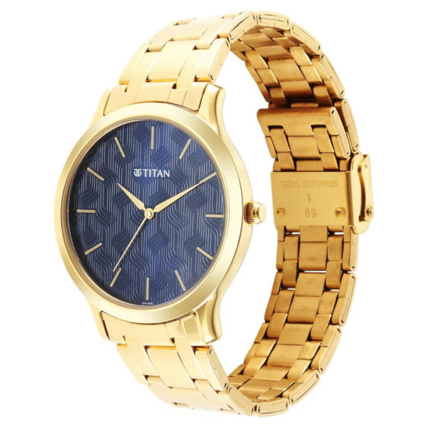 Titan Karishma Radiance Blue Dial Analog Watch for Men - Image 2