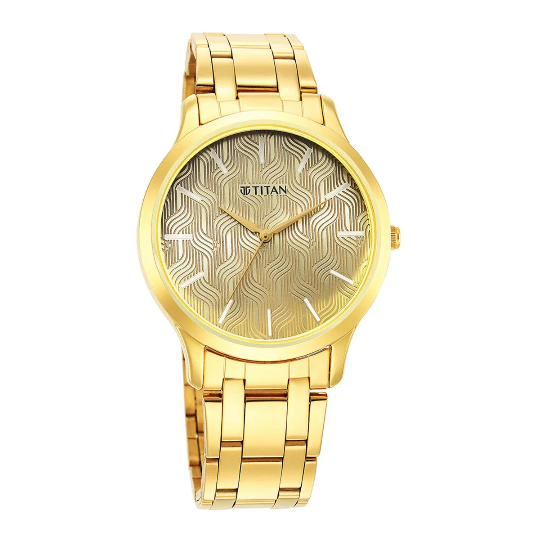 Titan Karishma Radiance Champagne Dial Analog Watch for Men