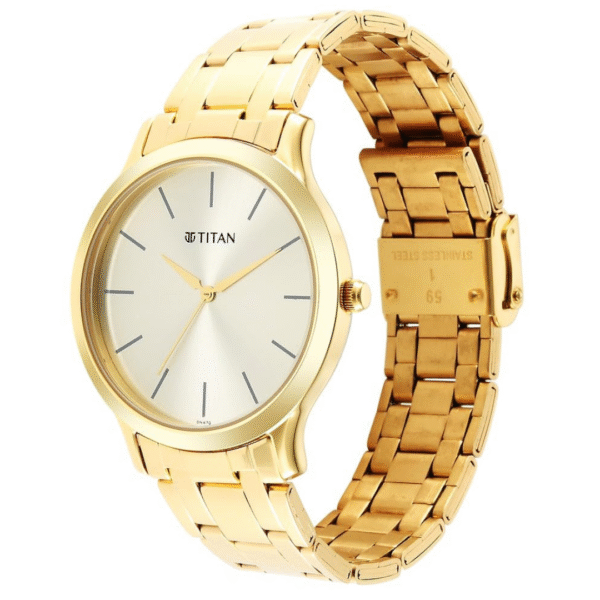 Titan Karishma Radiance Champagne Dial Analog Watch for Men - Image 2