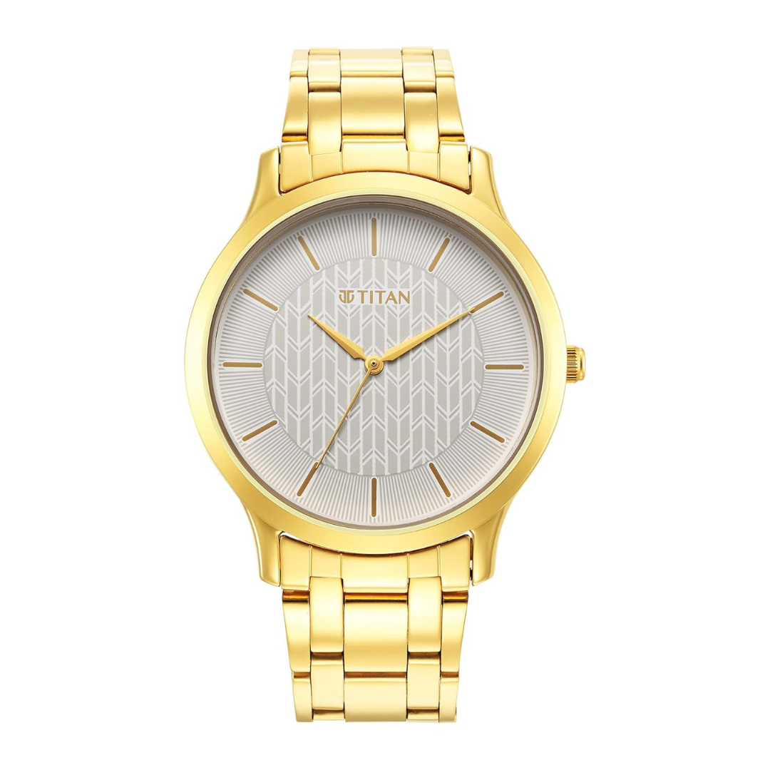 Titan Karishma Radiance White Dial Analog Watch for Men