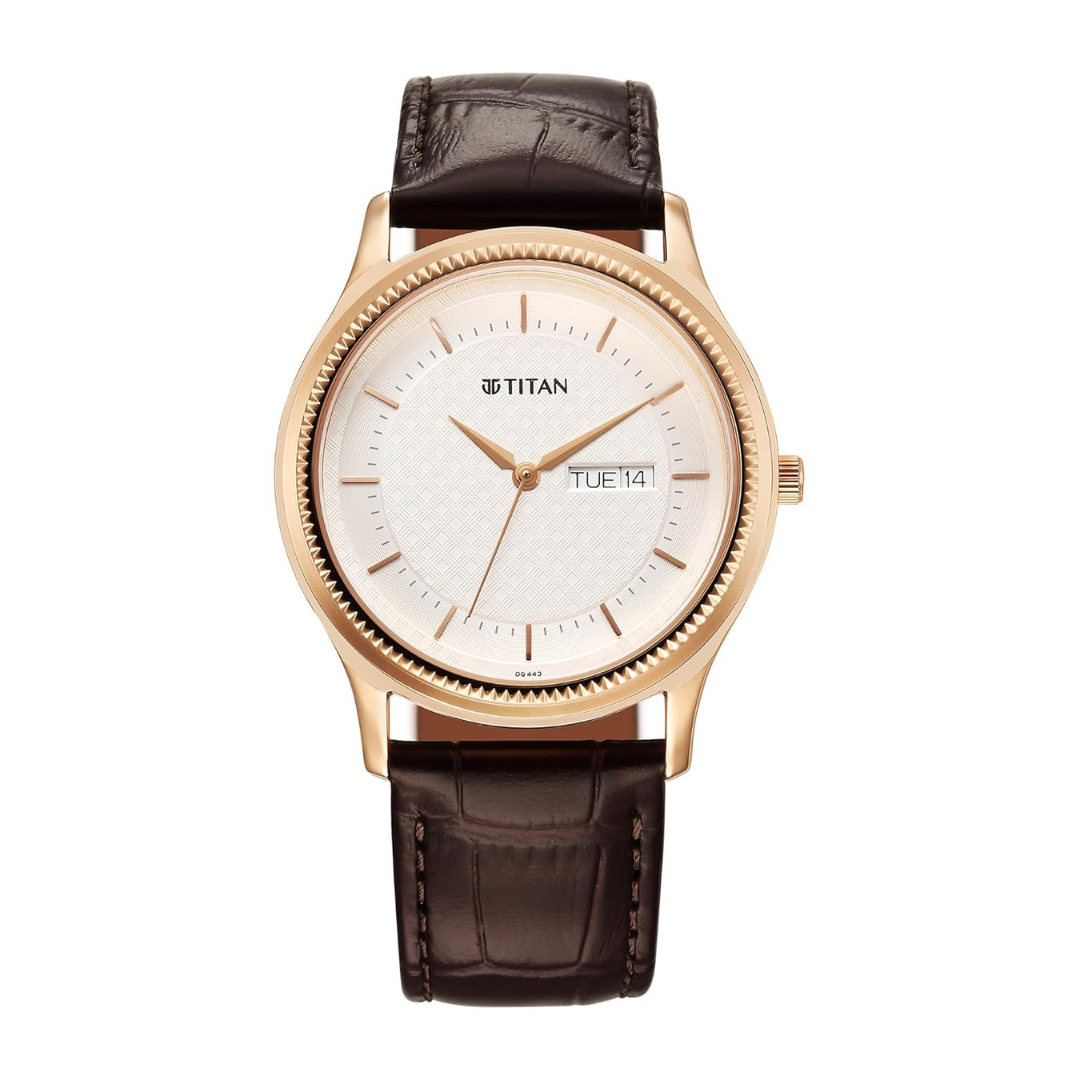 Titan Karishma Silver White Dial Analog Watch for Men