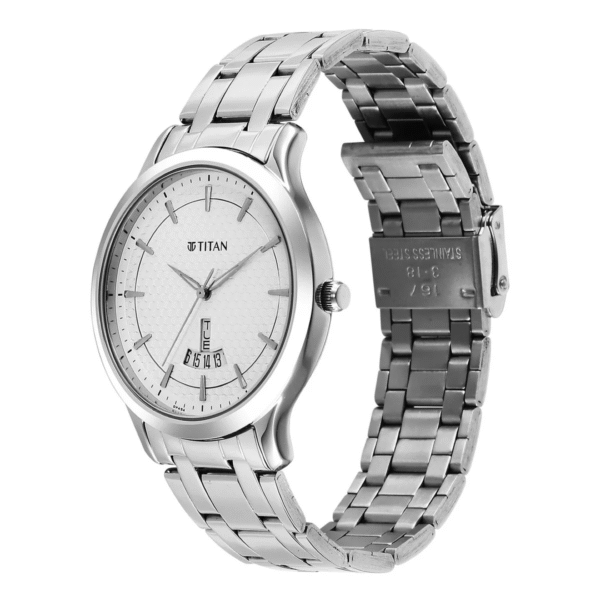 Titan Karishma Silver White Dial Analog Watch for Men - Image 2
