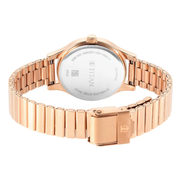 Titan Ladies Karishma Brown Dial Metal Strap Watch - Image 4