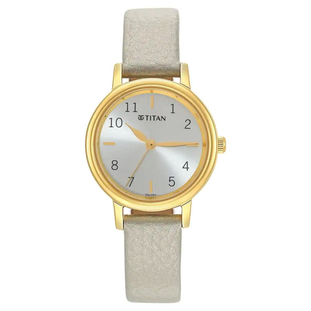 Titan Ladies Karishma Grey Dial Metal Strap Watch