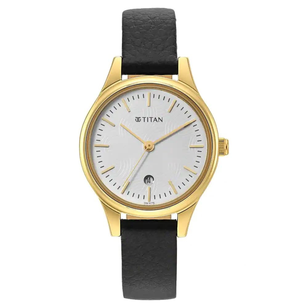 Titan Ladies Karishma White Dial Metal Strap Watch