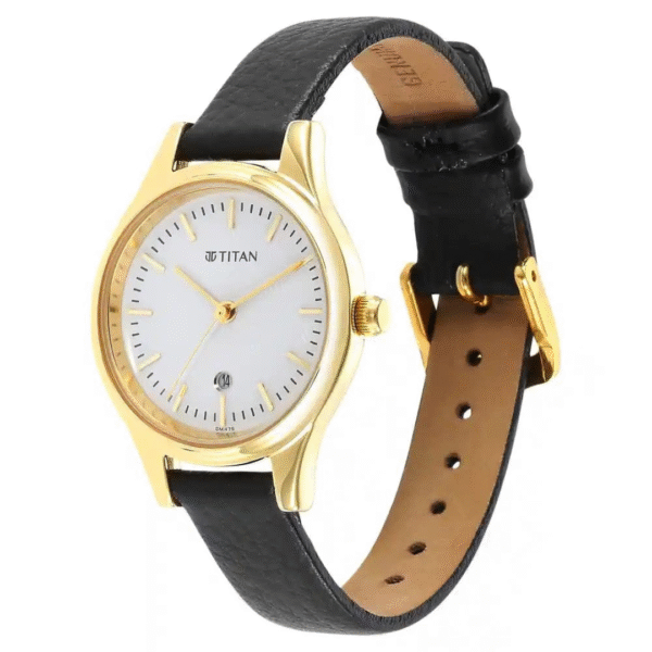 Titan Ladies Karishma White Dial Metal Strap Watch - Image 2