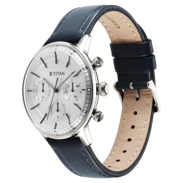 Titan Light Leathers Quartz Multifunction Black Dial Watch for Men - Image 2