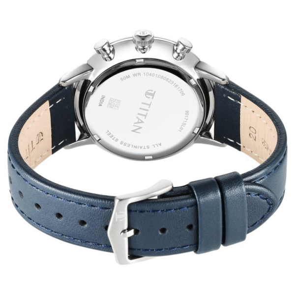 Titan Light Leathers Quartz Multifunction Black Dial Watch for Men - Image 4