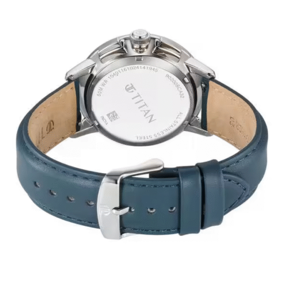 Titan Light Leathers VII Green Dial Green Leather Strap Watch for Men - Image 4