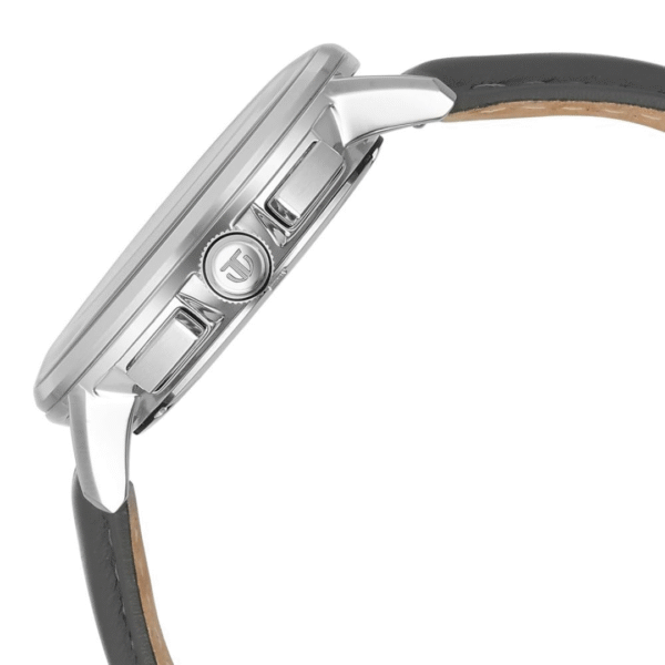 Titan Light Leathers VII Silver White Dial Cement Grey Leather Strap Watch for Men - Image 3