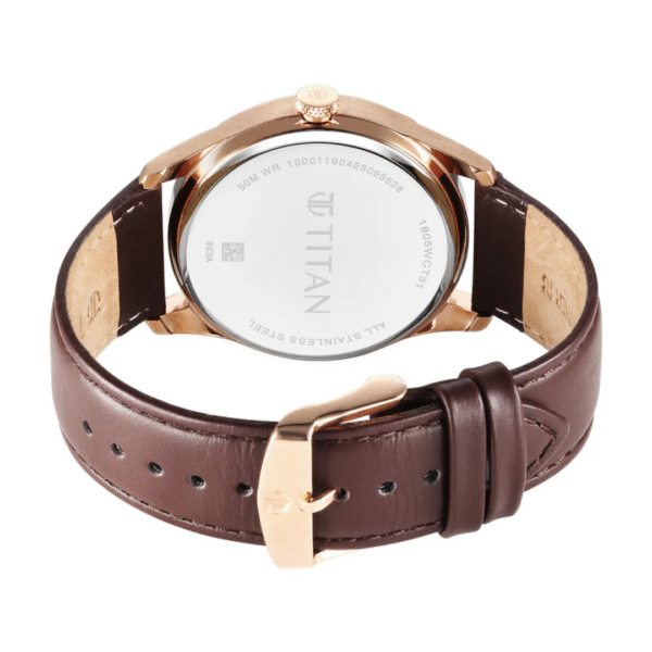 Titan Marhaba Brown Dial Leather Strap Watch for Women - Image 4