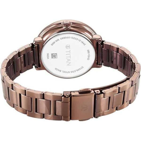 Titan Marhaba Brown Dial Stainless Steel Analog Watch for Women - Image 4