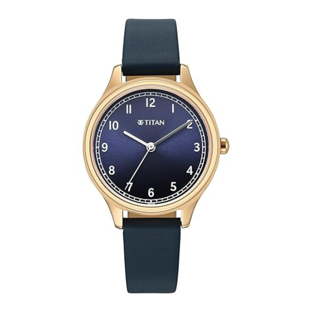 Titan NEO XI Ladies Blue Dial Leather Strap Watch