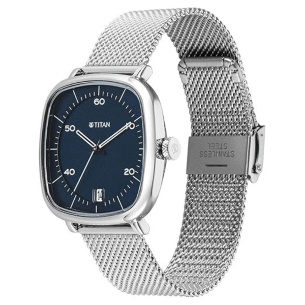 Titan Neo Curve 2.0 Blue Dial Stainless Steel Watch for Men - Image 2