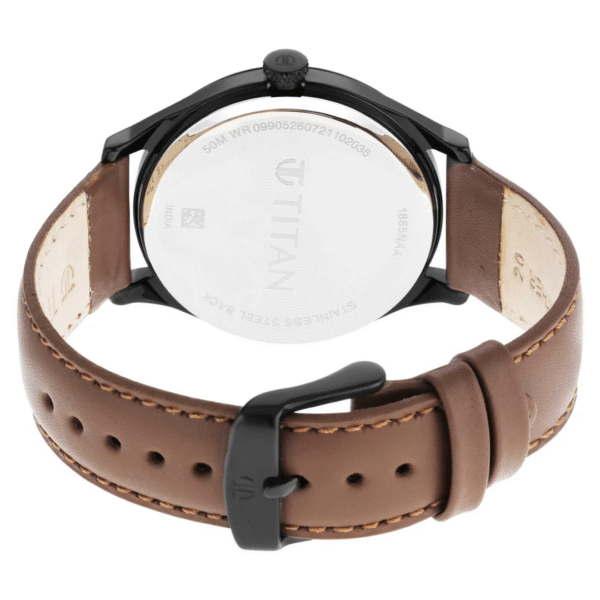Titan Neo Workwear Black Dial Leather Strap Analog Watch for Men - Image 4