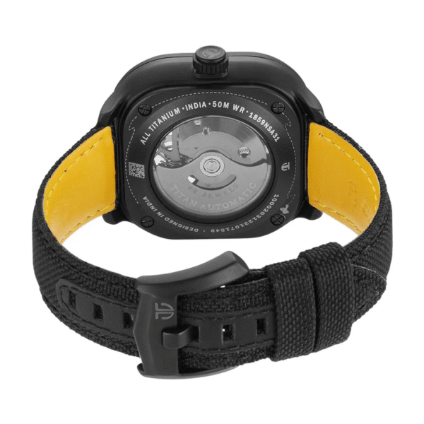 Titan Octane Aerobatics Black Dial Fabric Strap Automatic Watch for Men - Image 4