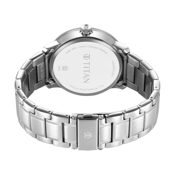 Titan Opulent V Blue Dial Stainless Steel Analog Watch for Men - Image 4