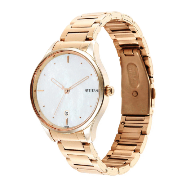 Titan Pastel Dreams White Mother of Pearl Dial Metal Strap Watch - Image 2