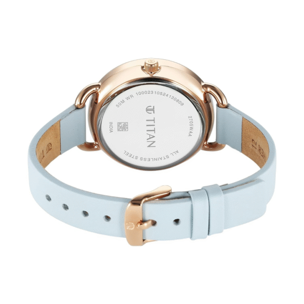 Titan Purple Secluded Ladies Leather Strap Watch - Image 4
