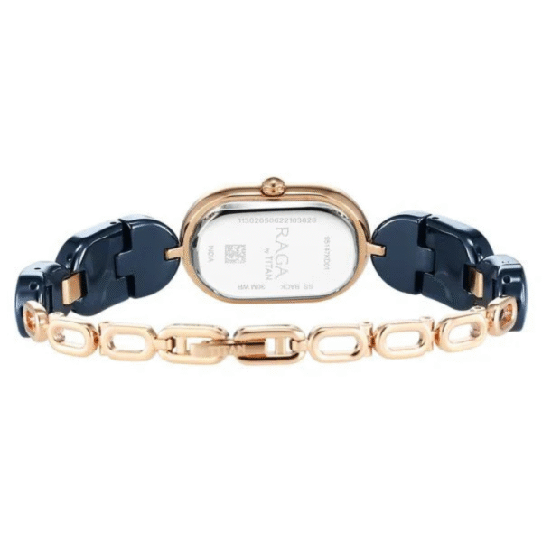 Titan Raga Ceramics Blue Dial Metal Strap Watch - Image 4