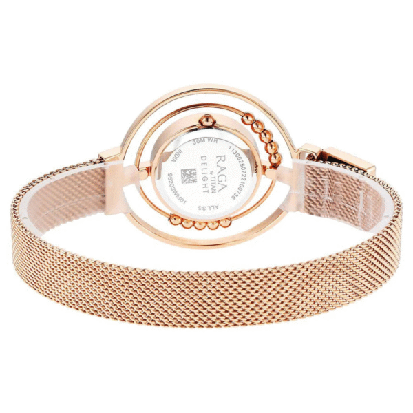 Titan Raga Delight Mother of Pearl Dial Stainless Steel Strap Watch for Women - Image 4