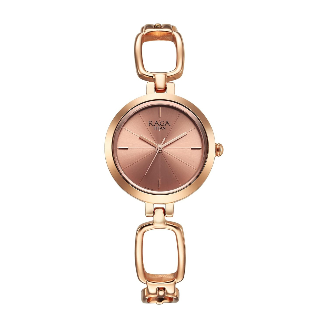 Titan Raga Economy Rose Gold Analog Watch for Women