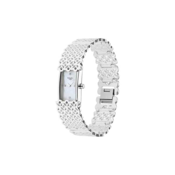 Titan Raga Silver Mother of Pearl Dial Analog Watch for Women - Image 2